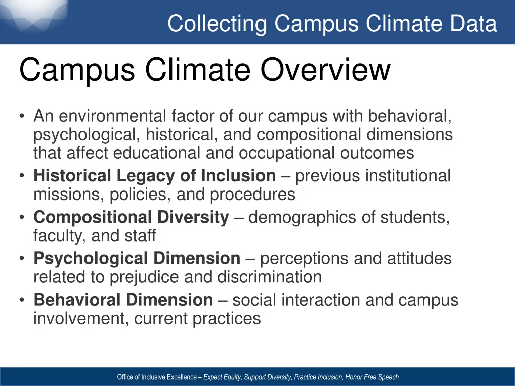 collecting campus climate data 1