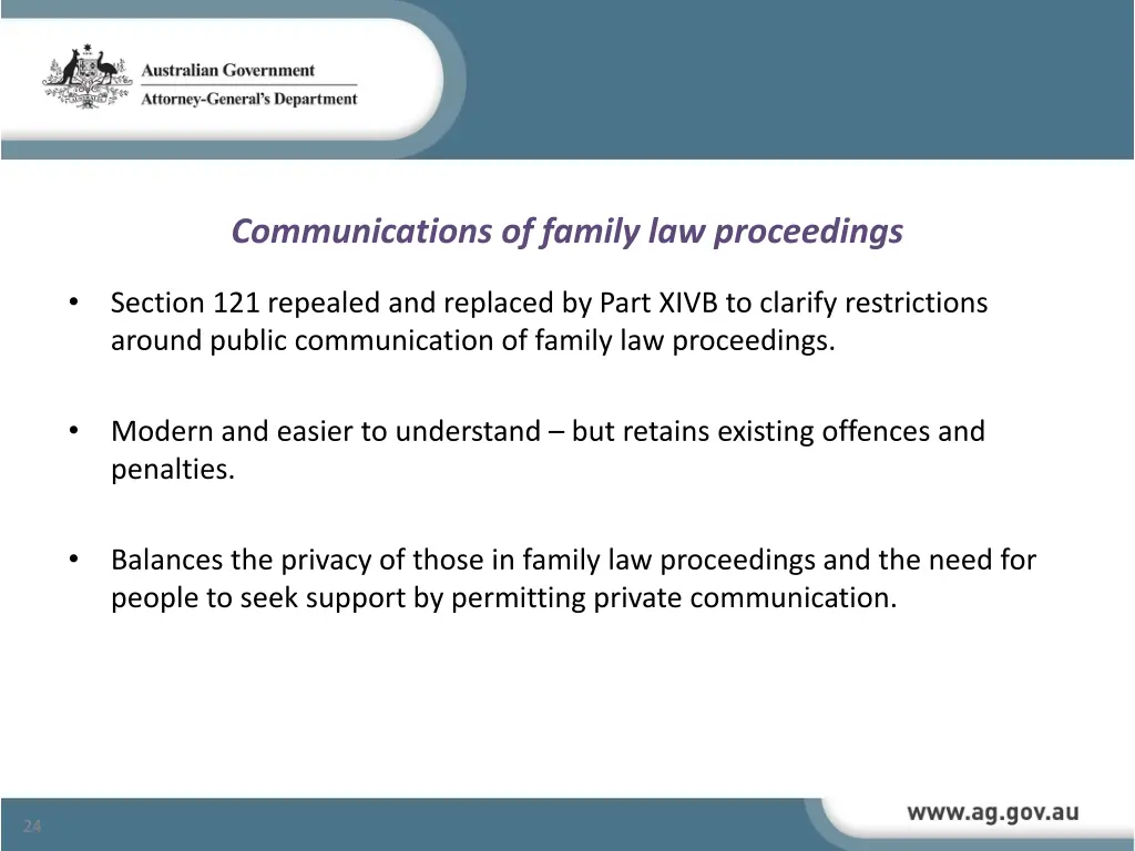 communications of family law proceedings