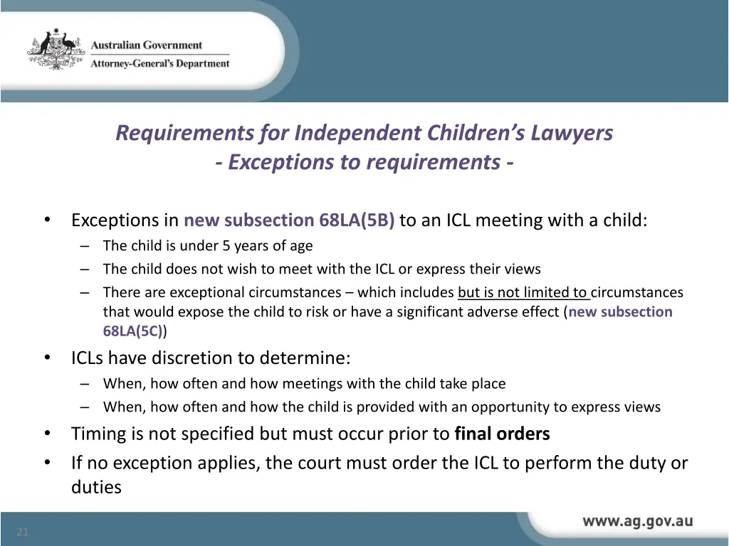 requirements for independent children s lawyers 1