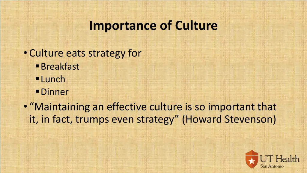 importance of culture