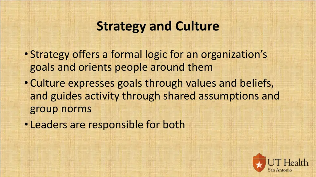 strategy and culture