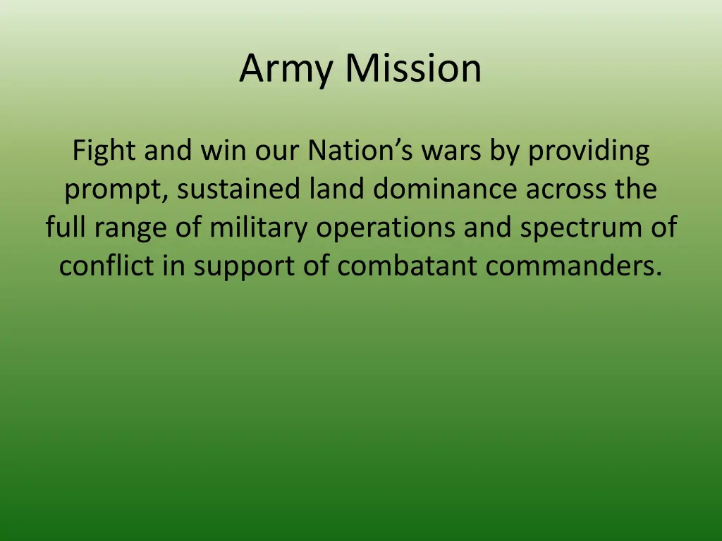 army mission