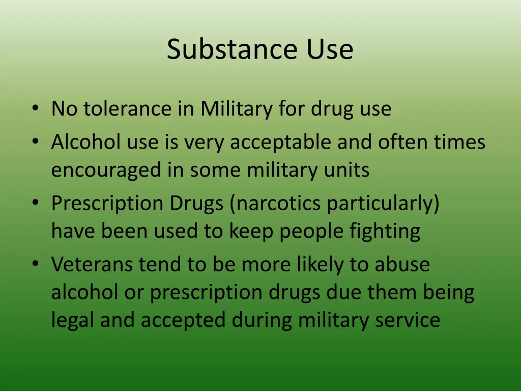 substance use