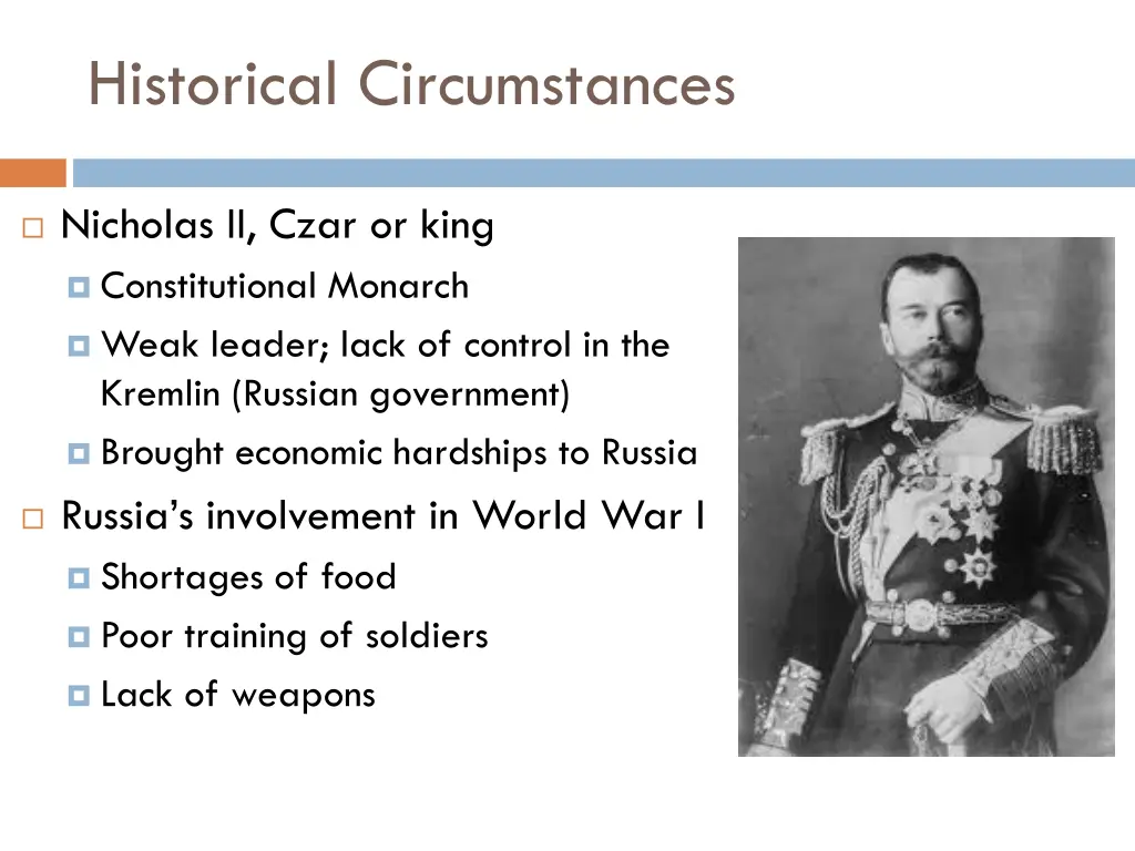 historical circumstances