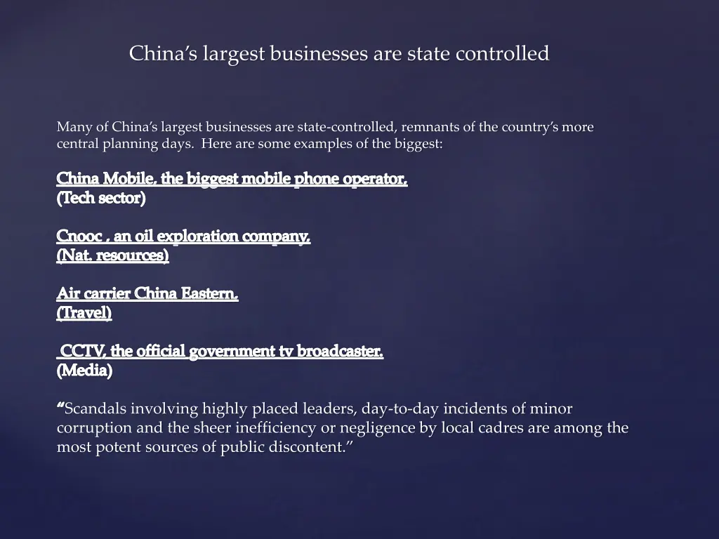 china s largest businesses are state controlled