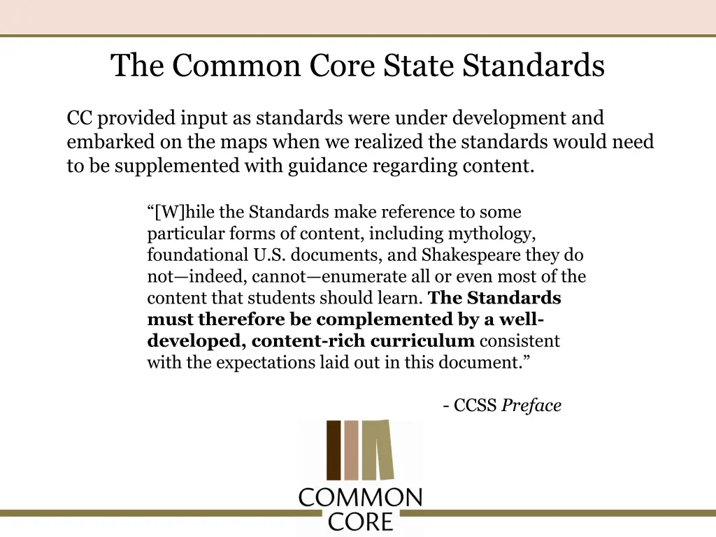 the common core state standards