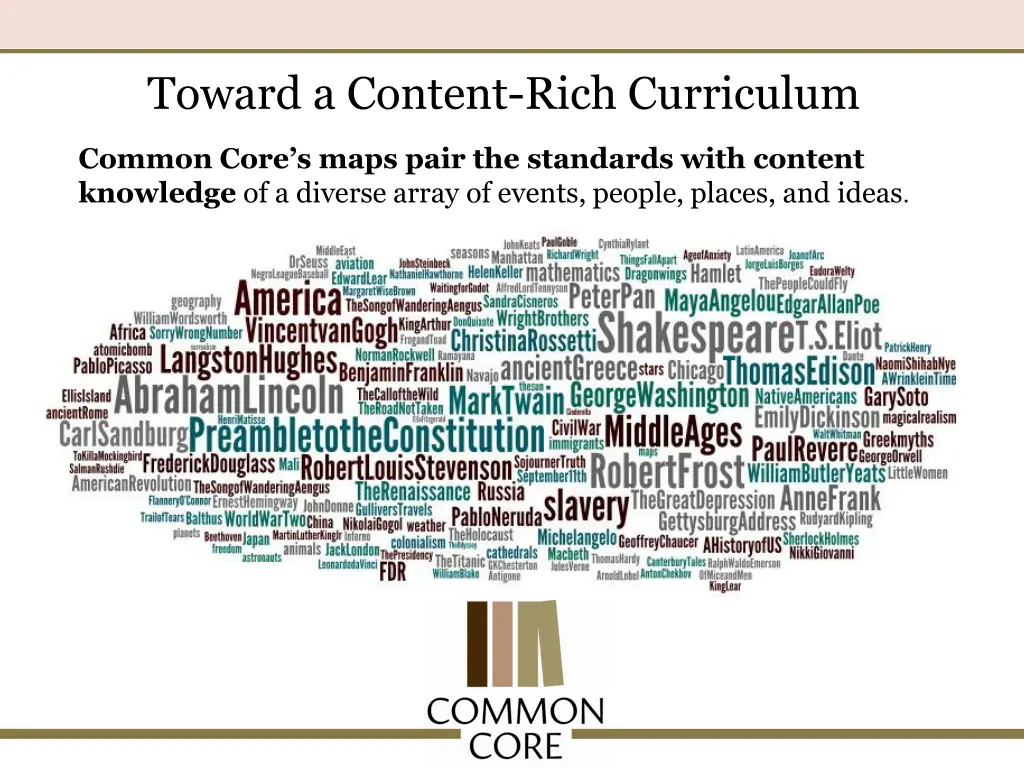 toward a content rich curriculum