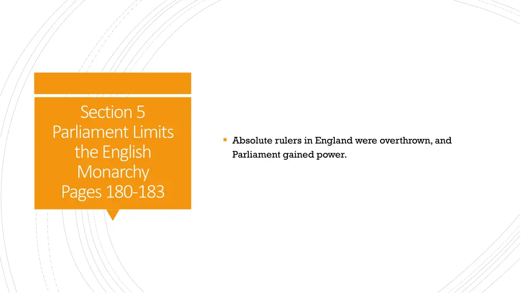 section 5 parliament limits the english monarchy