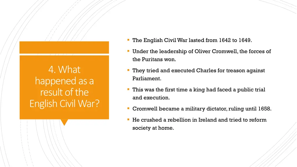 the english civil war lasted from 1642 to 1649