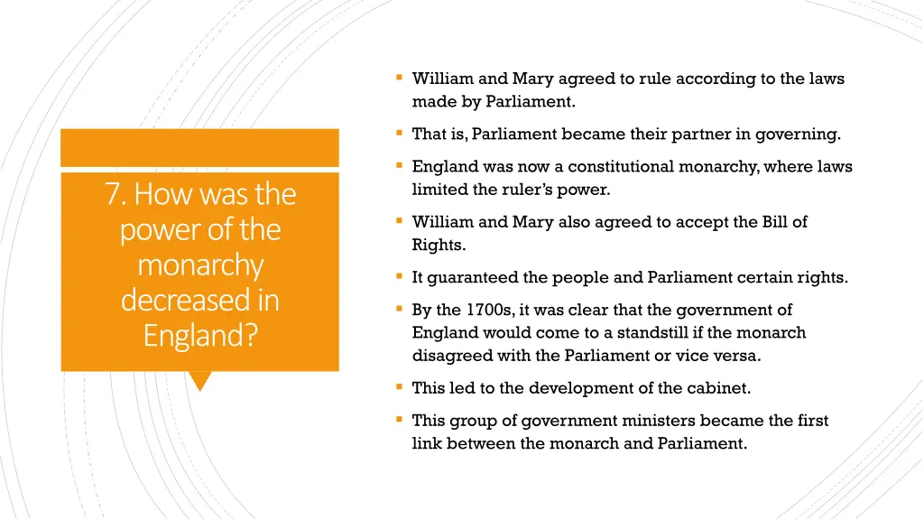 william and mary agreed to rule according