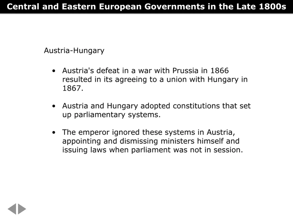 central and eastern european governments 1