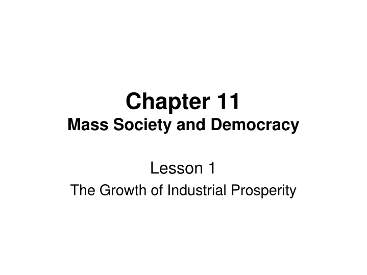 chapter 11 mass society and democracy