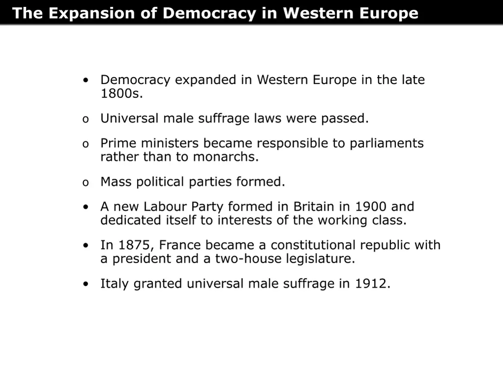 the expansion of democracy in western europe