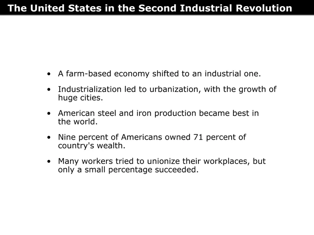 the united states in the second industrial