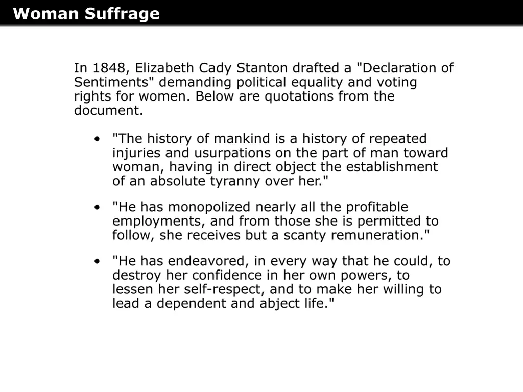 woman suffrage