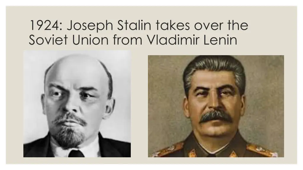 1924 joseph stalin takes over the soviet union