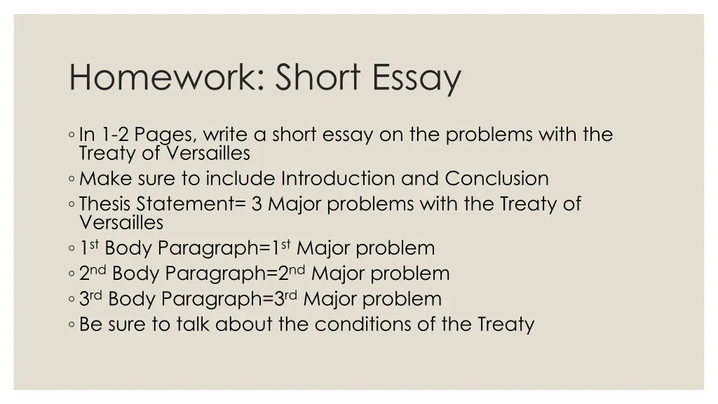 homework short essay