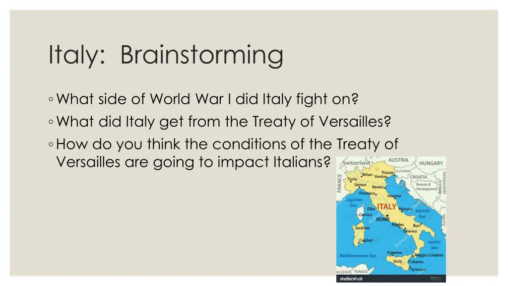 italy brainstorming