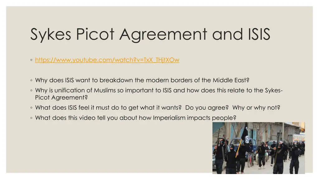 sykes picot agreement and isis