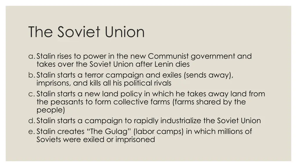 the soviet union