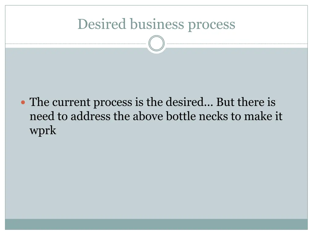 desired business process