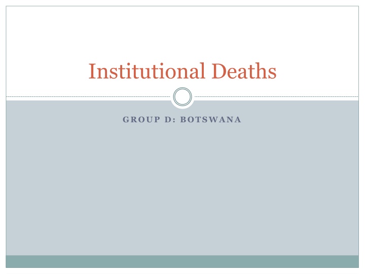 institutional deaths