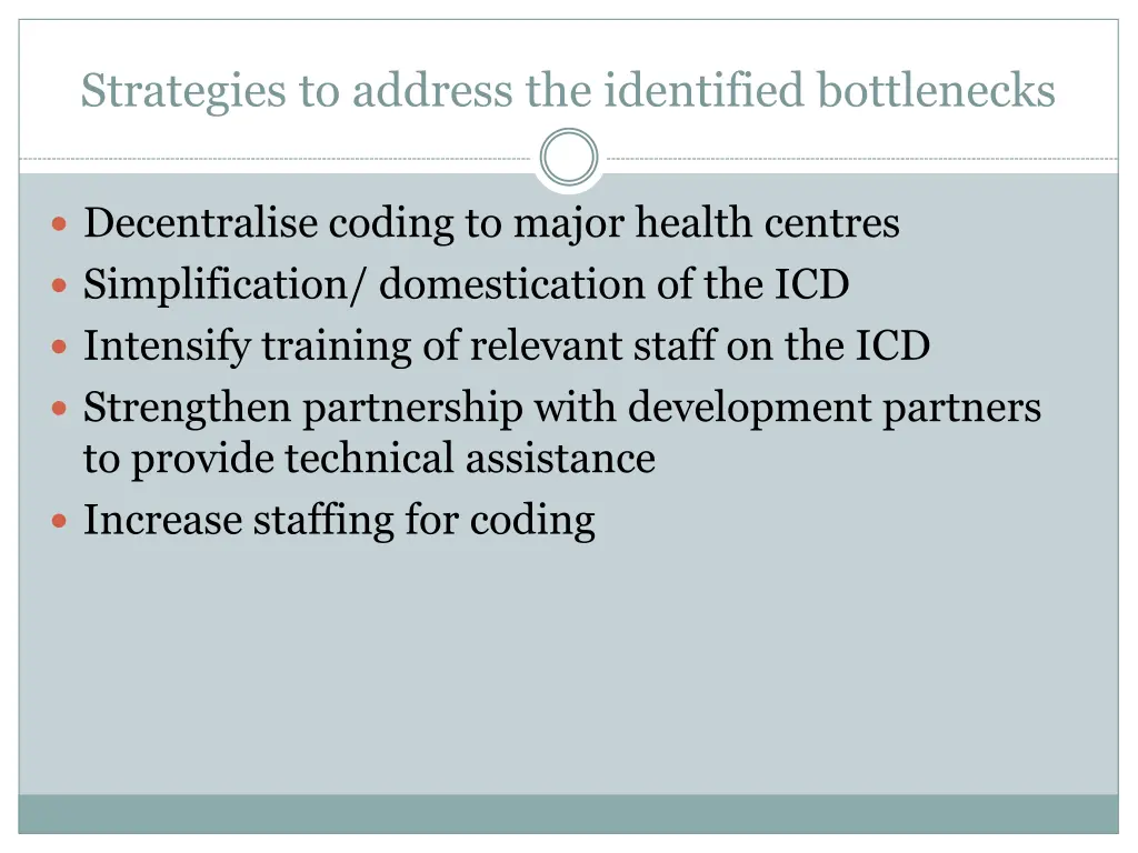 strategies to address the identified bottlenecks