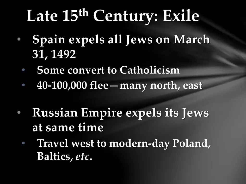 late 15 th century exile