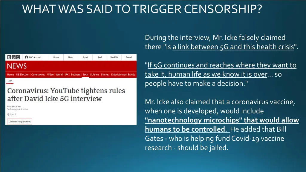 what was said to trigger censorship