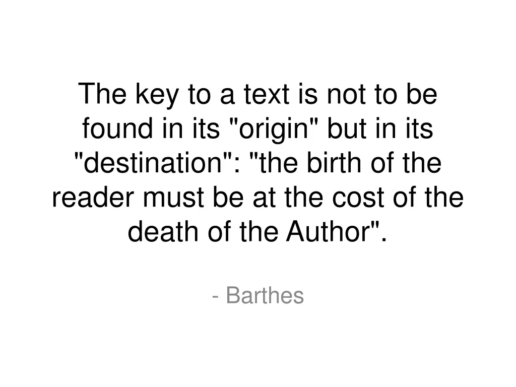 the key to a text is not to be found