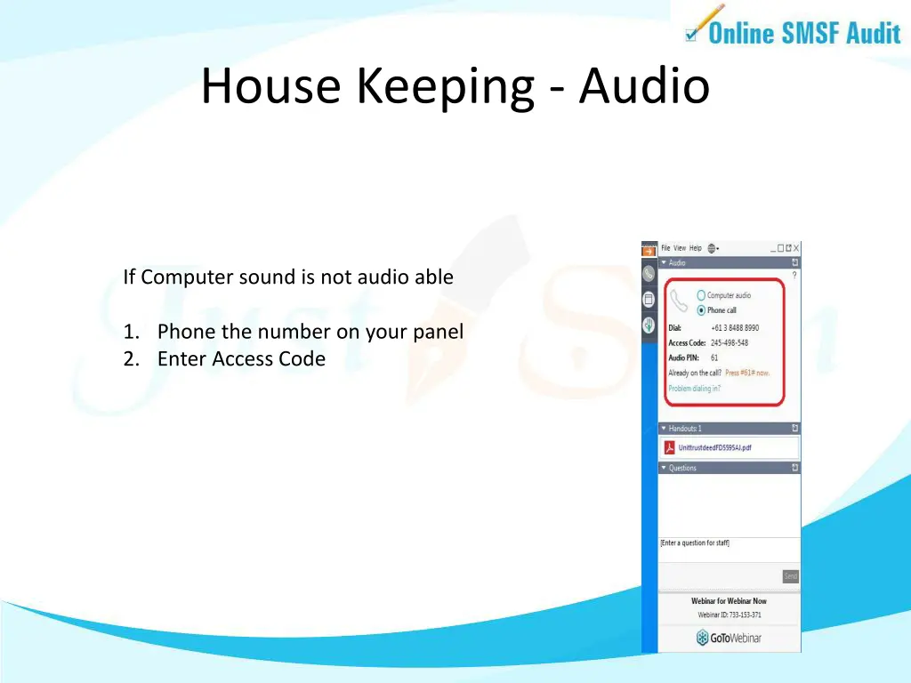 house keeping audio