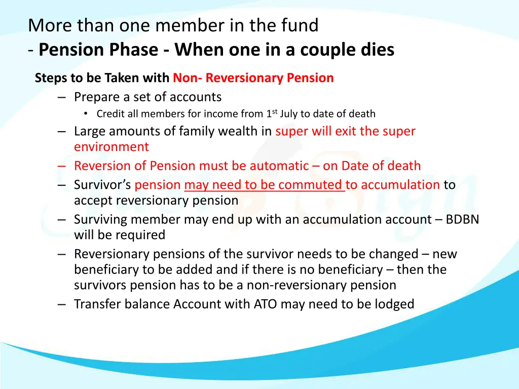 more than one member in the fund pension phase 1