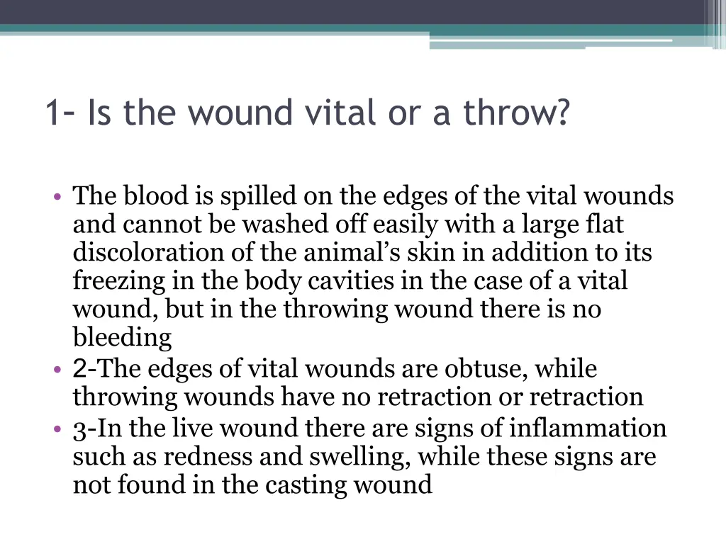 1 is the wound vital or a throw