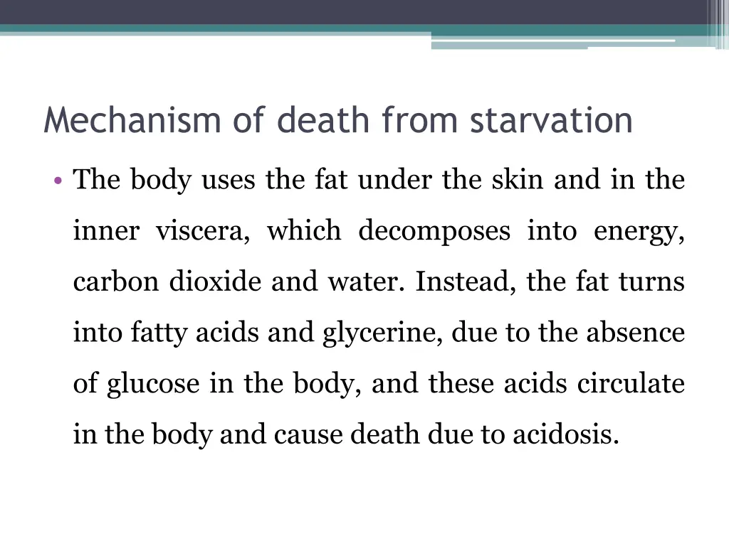 mechanism of death from starvation