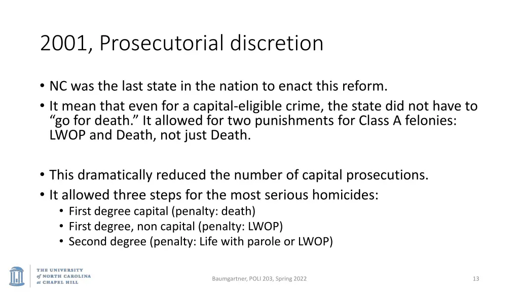 2001 prosecutorial discretion