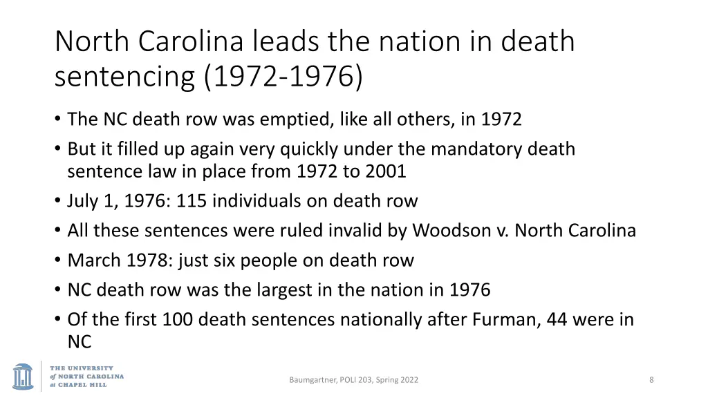 north carolina leads the nation in death