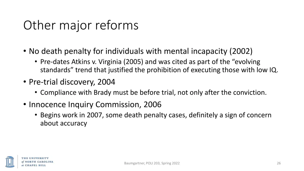 other major reforms