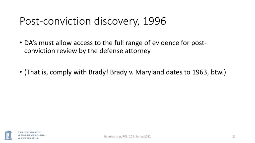 post conviction discovery 1996