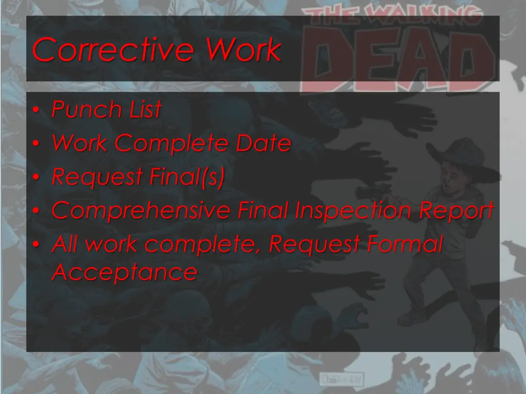 corrective work