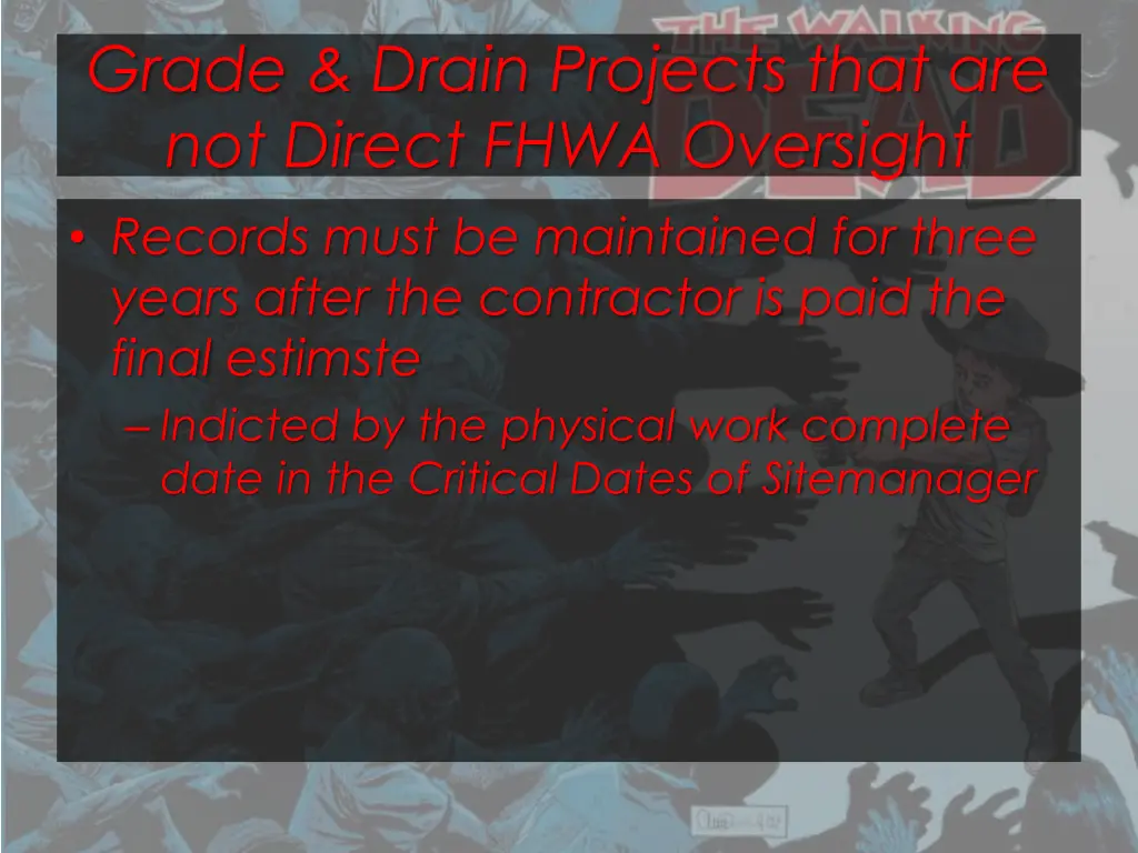 grade drain projects that are not direct fhwa