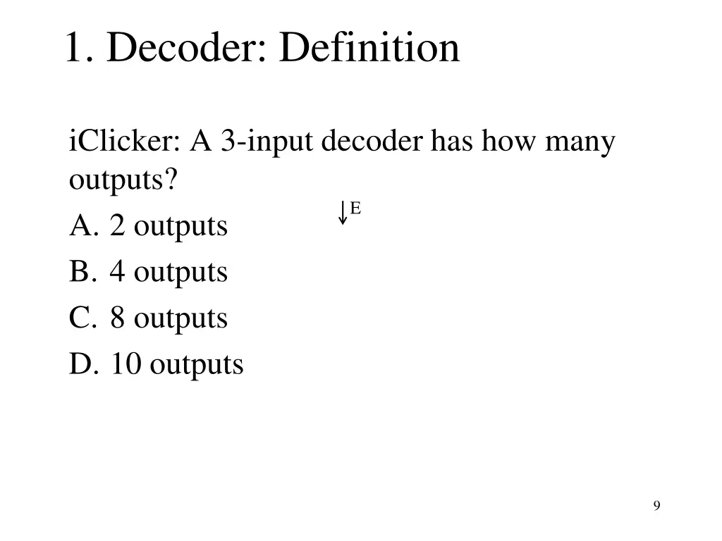 1 decoder definition 1