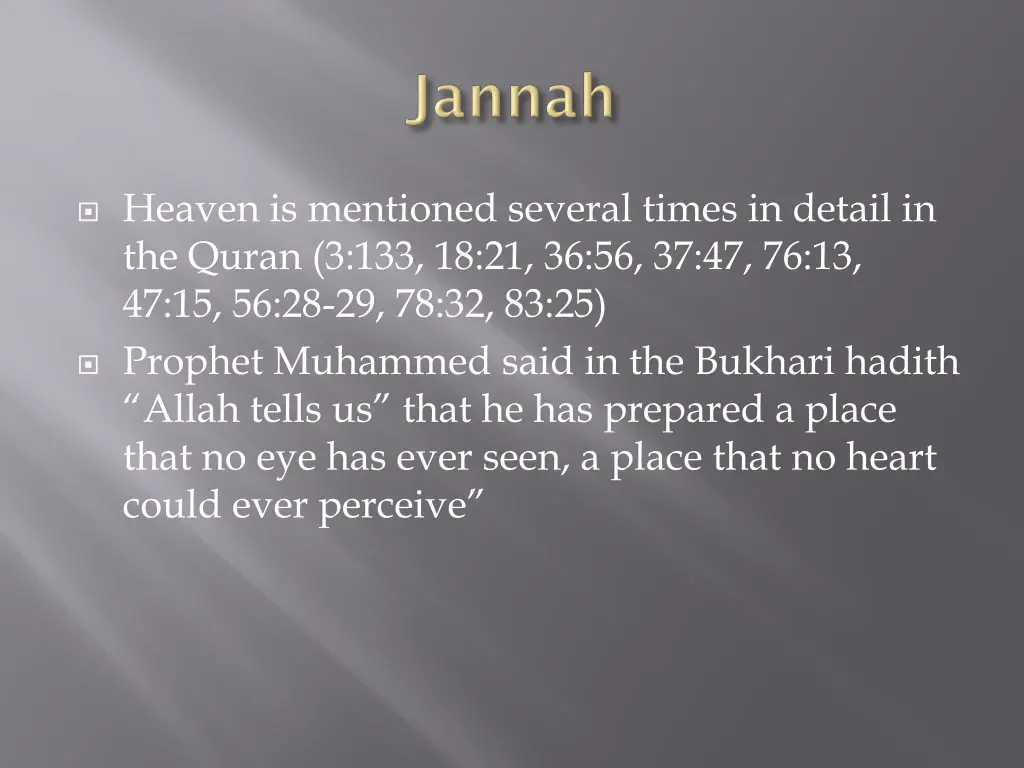 heaven is mentioned several times in detail