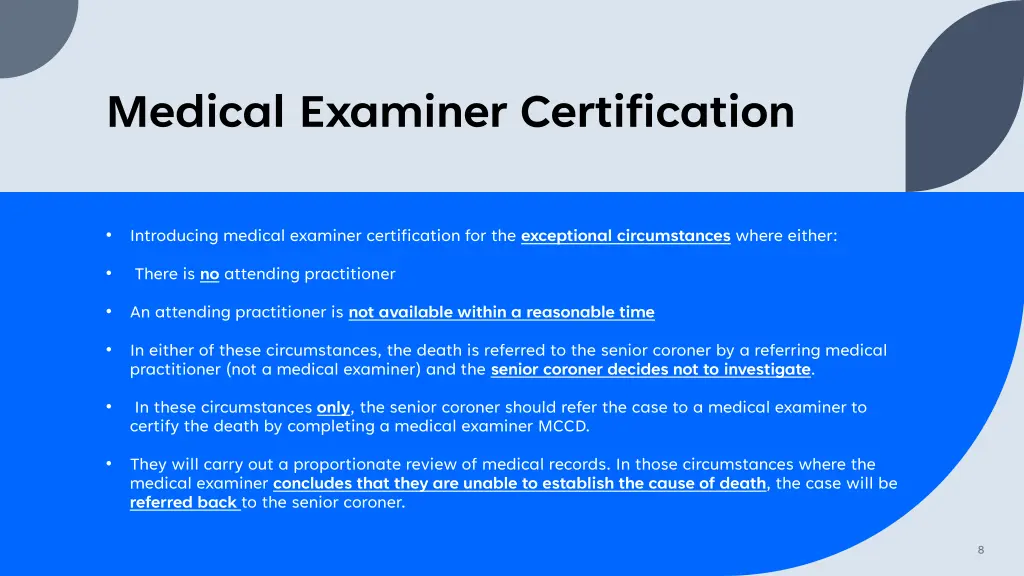 medical examiner certification