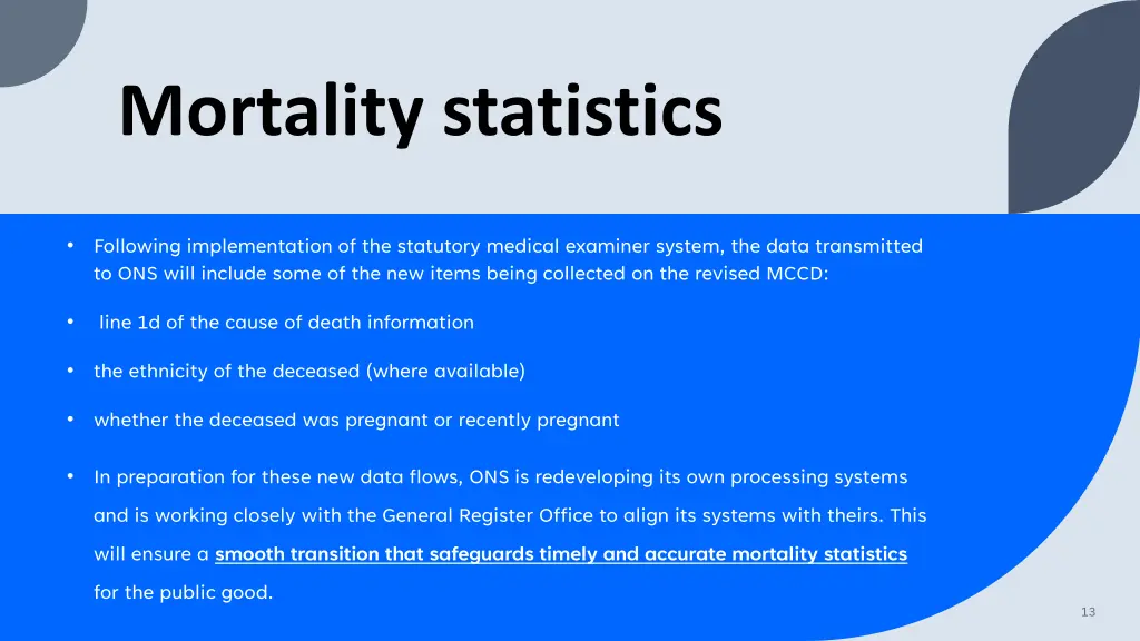 mortality statistics