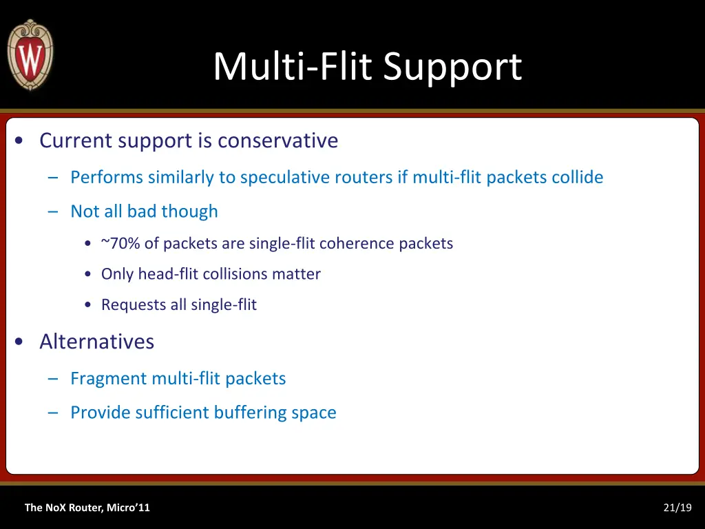 multi flit support