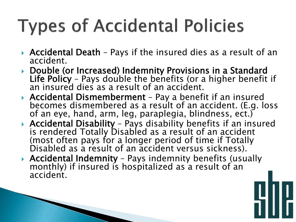 accidental death accident double or increased