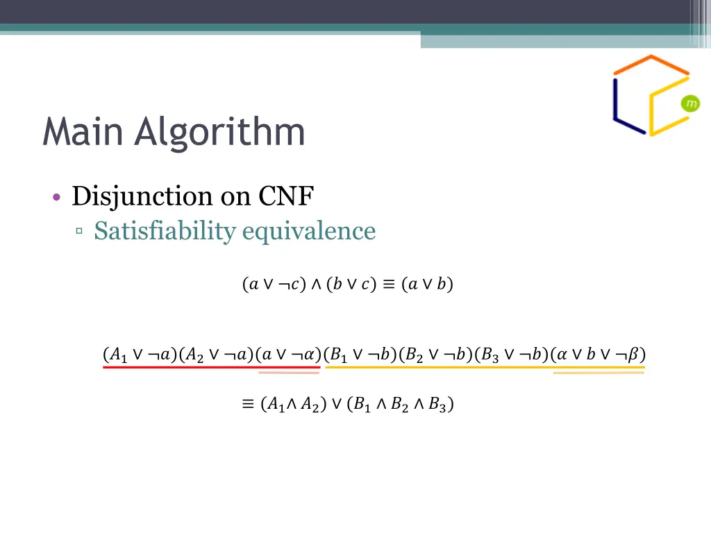 main algorithm 8