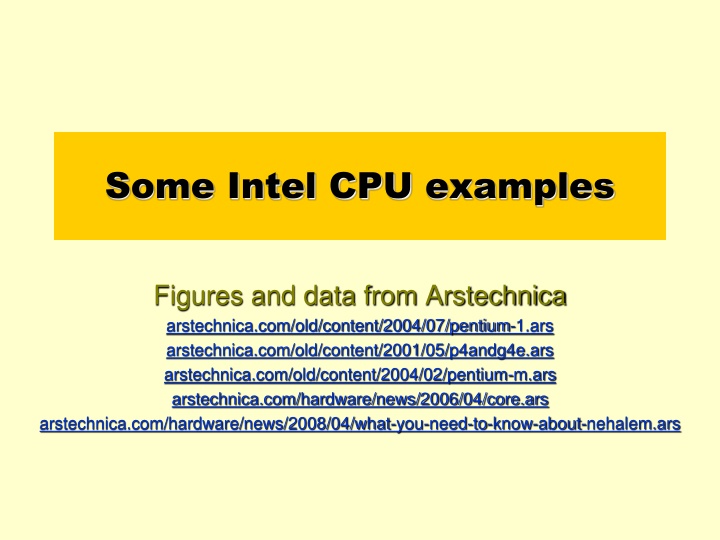 some intel cpu examples