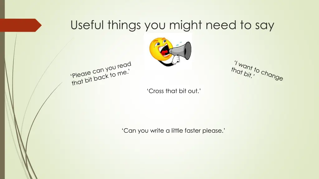 useful things you might need to say 1