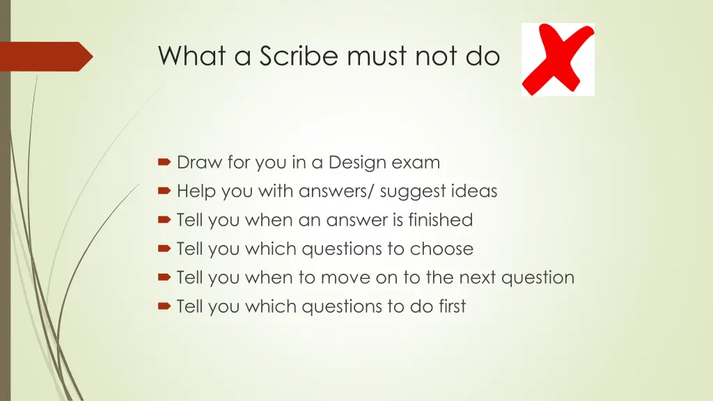 what a scribe must not do